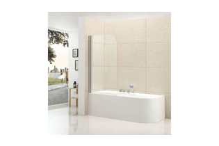 Шторка на ванну Cezares Eco 80 см (ECO-O-V-1-80/140-P-Cr-L) распашная