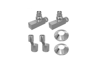 Комплект подключения для полотенцесушителя Lemark LM03412S с квадратными вентилями