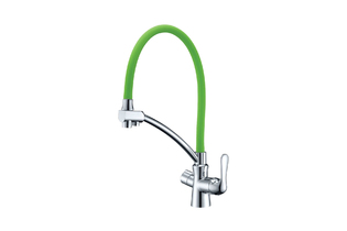 Смеситель для кухни Lemark Comfort LM3070C-Green с подключением к фильтру