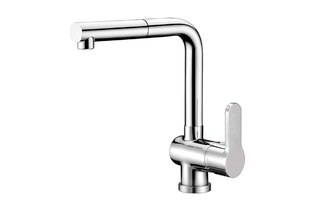Смеситель для кухни BelBagno Tanaro (TAN-LADM-CRM) с выдвижной лейкой