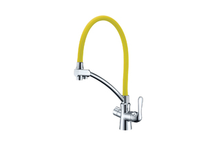 Смеситель для кухни Lemark Comfort LM3070C-Yellow с подключением к фильтру