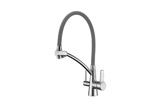 Смеситель для кухни Lemark Comfort LM3071C-Gray с подключением к фильтру