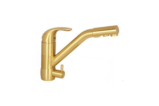 Смеситель для кухни Kaiser Safira 15066-3 с подключением к фильтру Gold/Brass