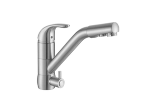 Смеситель для кухни Kaiser Safira 15066-5 с подключением к фильтру Silver