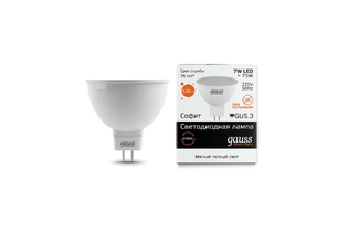Лампа Gauss LED Elementary MR16 GU5.3 7W теплый свет 3000K