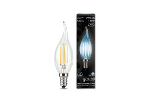 Лампа Gauss LED Filament Candle tailed E14 7W холодный свет 4100К