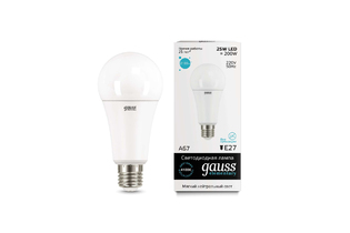 Лампа Gauss LED Elementary A67 25W E27 холодный свет 4100K