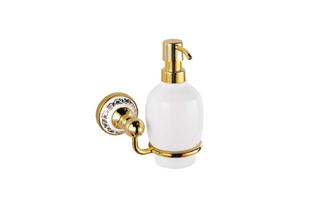 Дозатор для жидкого мыла Fixsen Bogema Gold FX-78512G стеклянный